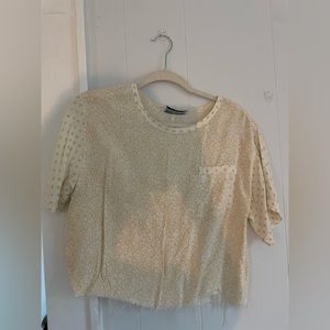 Yellow and White Shirt.